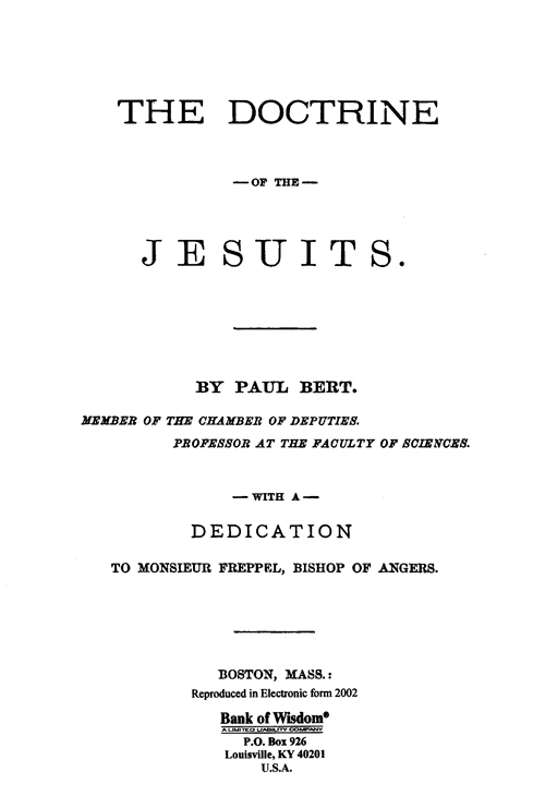 The Doctrine of the Jesuits